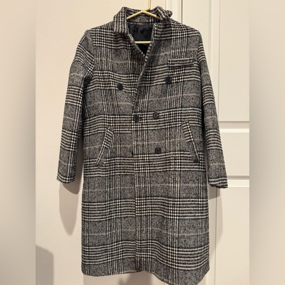 Black and White Peacoat - Picture 2 of 9